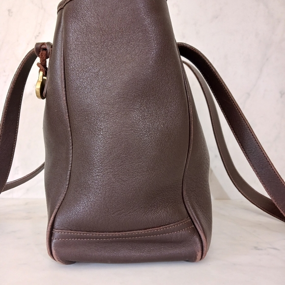 Vintage Dooney & Bourke Brown Leather Shoulder Bag - Picture 5 of 10